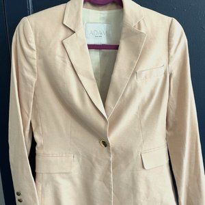 Pink cotton/linen blazer with gold buttons